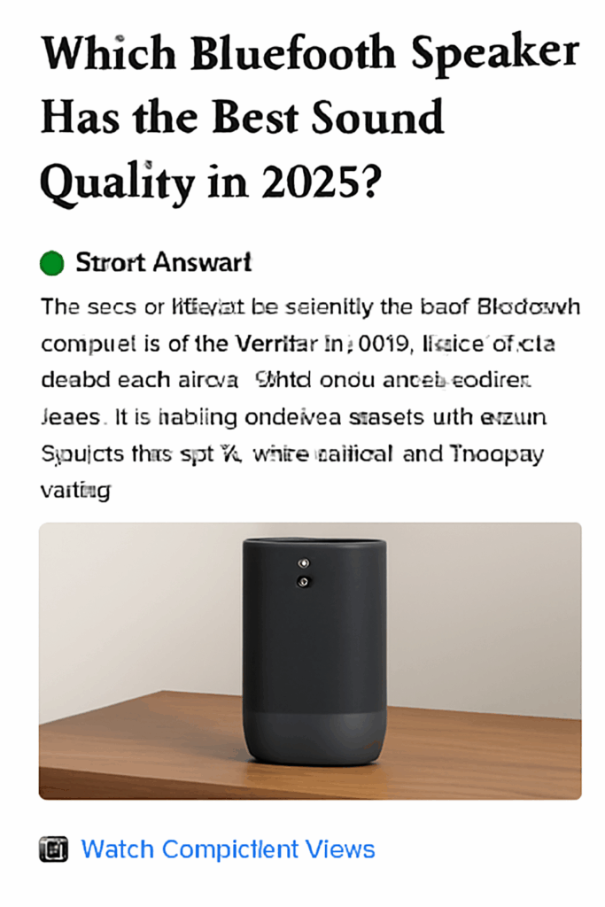 Comparison chart of top Bluetooth speakers in 2025 by sound quality, battery life, and smart features.