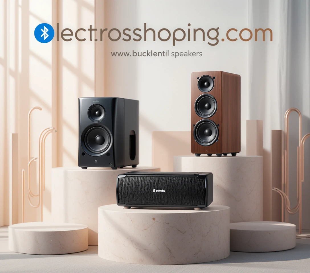Modern Bluetooth speaker with Wi-Fi and AirPlay support on a living room table